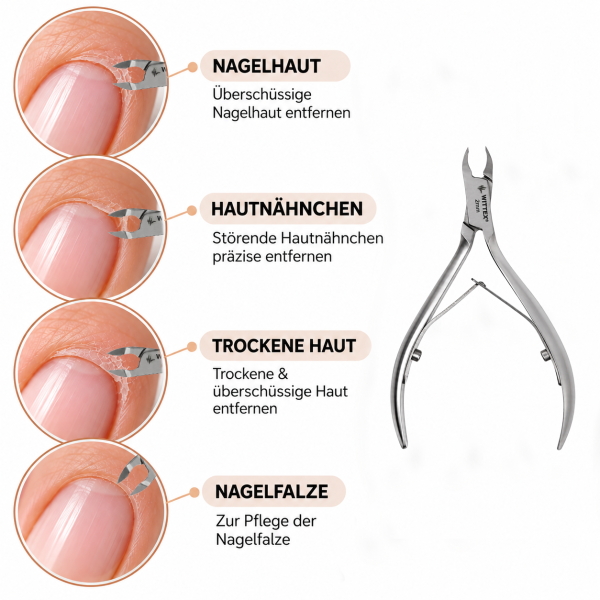 Nagelhautzange 2 mm – Präzise Hautzange für Maniküre & Pediküre